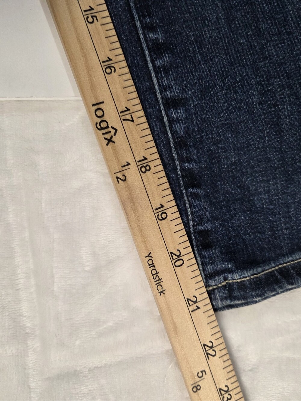 torrid Dark Indigo Cropped Jeans with Triple Button Waist - Picture 8 of 14